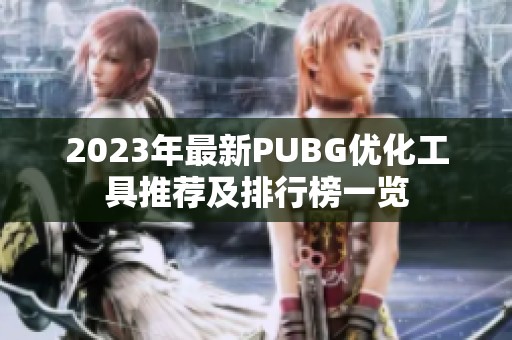 2023年最新PUBG优化工具推荐及排行榜一览