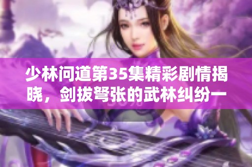 少林问道第35集精彩剧情揭晓，剑拔弩张的武林纠纷一触即发