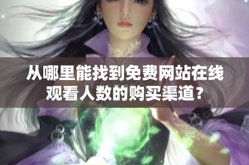 从哪里能找到免费网站在线观看人数的购买渠道？