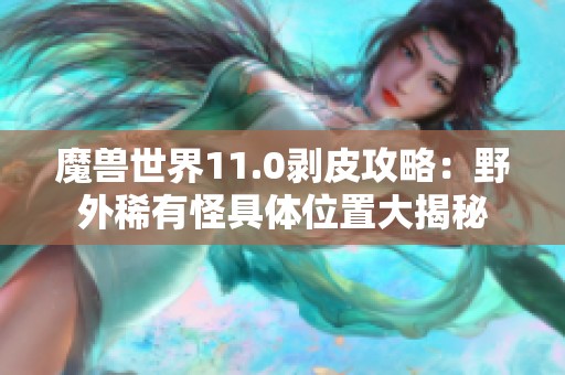 魔兽世界11.0剥皮攻略：野外稀有怪具体位置大揭秘