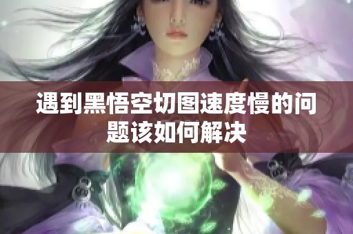 遇到黑悟空切图速度慢的问题该如何解决