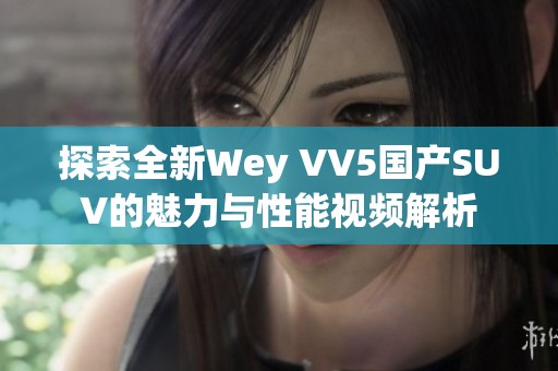 探索全新Wey VV5国产SUV的魅力与性能视频解析