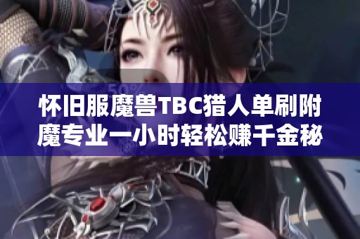 怀旧服魔兽TBC猎人单刷附魔专业一小时轻松赚千金秘诀