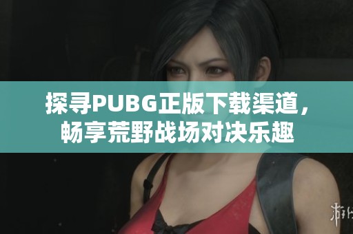 探寻PUBG正版下载渠道，畅享荒野战场对决乐趣