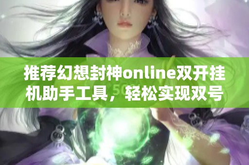 推荐幻想封神online双开挂机助手工具，轻松实现双号收益最大化