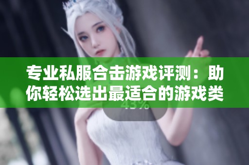 专业私服合击游戏评测：助你轻松选出最适合的游戏类型