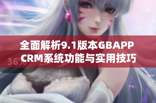 全面解析9.1版本GBAPP CRM系统功能与实用技巧