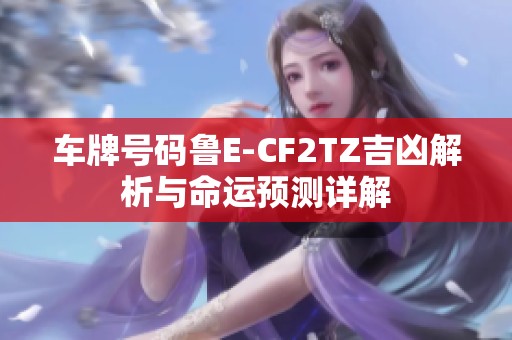 车牌号码鲁E-CF2TZ吉凶解析与命运预测详解