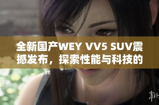 全新国产WEY VV5 SUV震撼发布，探索性能与科技的完美结合