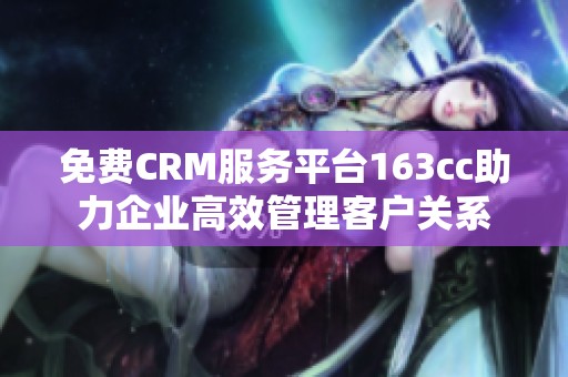 免费CRM服务平台163cc助力企业高效管理客户关系